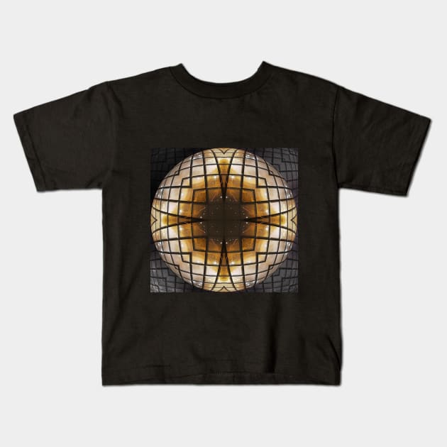 3D Illusion Digital Art Futuristic Geometry Sphere Optical Kids T-Shirt by twizzler3b